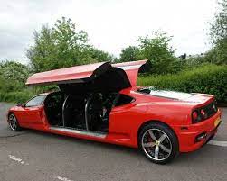 Available for hire via limo broker. Ferrari Limo Hire Uk