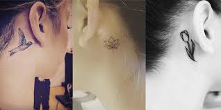 107 hummingbird tattoos behind ear; 22 Small Behind The Ear Tattoos You Ll Adore