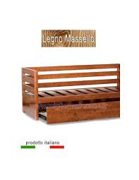 Casa divano letto matrimoniale con doghe in legno. Letto Divano In Legno Massello