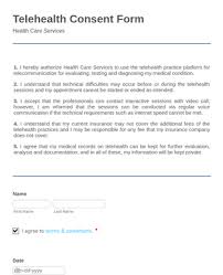 Telehealth Consent Form Template Jotform