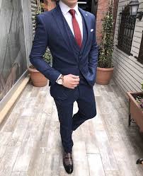 Terziademaltun Italyan Stil Erkek Ceket Yelek Pantolon Koyu Mavi Takim Elbise Fz29 T2410 Mavi Takim Elbise Takim Elbise Stil Erkek
