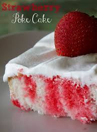 Strawberry Poke Cake Strawberry Jello Poke Cake Recipe Strawberry Poke Cakes Jello Cake Recipes Desserts