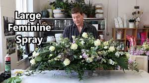 How To Make A Large Spring Double Ended Spray Using Feminine Flowers Youtube