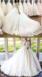 2019 Wedding Dresses Lace Long Sleeves Tulle Off Shoulder Ballgowns Alinanova Wedding Dresses Lace Ballgown Ball Gown Wedding Dress Wedding Dresses Lace