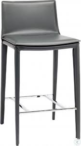 29.5'' rustic bar stool leather backrest counter kitchen metal chair seat us #. Palma Grey Leather Counter Stool From Nuevo Coleman Furniture