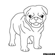 If your child loves interacting. Pug Puppy Coloring Page Dog Template Puppy Coloring Pages Pugs