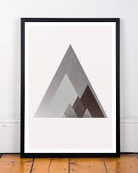 Geometric Art Triangles Print Mountains Art Print Mountains Poster Abstract Art A3 Scandinavian Art Poster Modern Poster Triangles Church Vestment I