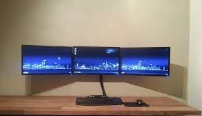 Triple Monitor Wall Mount Monitor Best Dual Monitor Setup Computer Setup
