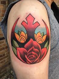 But since star wars came into existence way before the harry potter series, there are probably more fans that got a star wars themed tattoo. Traditional Star Wars Tattoo By Joe Tricomi Tattoonow