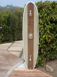 Surfboard Shower Outdoor Shower Outdoor Design Coastal Decor