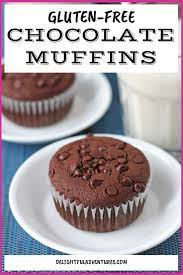 Rich Gluten Free Vegan Chocolate Muffins Delightful Adventures Recipe Gluten Free Chocolate Muffins Chocolate Muffins Vegan Chocolate Recipes