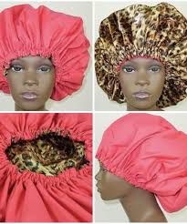 No More Plastic Bags Satin Lined Bigger Shower Cap If You Have Long Big Coily Curly Or Thick Hair Go Thick Hair Styles Shower Cap Natural Hair Care
