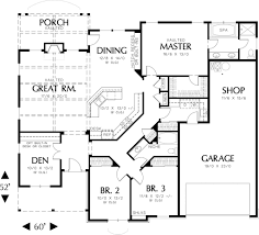 Craftsman Style House Plan 3 Beds 2 Baths 2013 Sq Ft Plan 48 292 Single Story House Floor Plans Floor Plans Story House