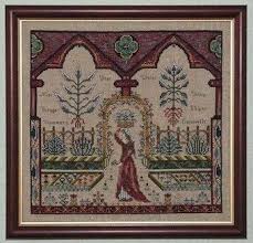After all those fruit pattern is was time for an other vegetable. Chatelaine Medieval Herb Garden The Cross Stitch Pattern 123stitch