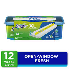 Wet meaning, definition, what is wet: Swiffer Sweeper Xl Wet Pad Refills Open Window Fresh 12 Count Walmart Com Walmart Com