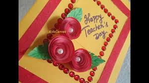 In this video, i am going to show you special cards making at home.please like the video, if you liked the card. How To Make Teachers Day Greeting Card At Home L Diy 3d Roses Greeting Card Childrens Day Special