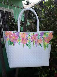 Pin By Amici Stay Classy On Amici Bayong Craft Bags Plastic Bag Crafts Handpainted Bags