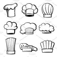 Outline Chef Hats And Toques Set Chef Logo Chefs Hat Cute Bakery