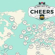 Curious Charts The World Of Ways To Say Cheers Art Print