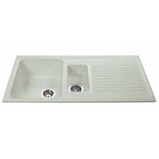 Our kitchen sinks come in a wide range of styles and sizes. 1 5 Bowl Inset Cream Composite Kitchen Sink With Reversible Drainer Cda Asterite As2cm Appliances Direct