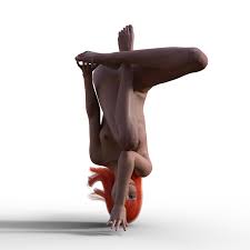 Naked headstand