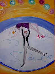 Предлагаю вашему вниманию детские рисунки, выполненные акварельными красками на тему «зимние виды спорта». Figurnoe Katanie