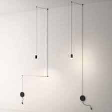 Wireflow Plug In Led Pendant Plug In Chandelier Interior Lighting Vibia Wireflow