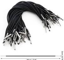 Amazon.com: 60 Pcs Black Elastic Barbed Cord Stretch Round ...
