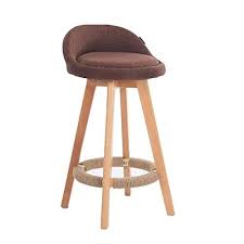 Yxnn Bar Stool Wooden Bar Chair Rotating Backrest Thickened Breakfast Stool Fabric Stool Breakfast Bar Counter Breakfast Chairs Bar Stools Breakfast Stools
