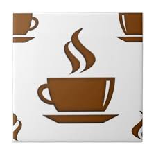Coffee Cup Pattern Tile Zazzle Com Coffee Cup Design Ceramic Tiles Tile Patterns