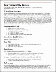 Massage Therapist Resume Sample Awesome Spa Therapist Cv Example Myperfectcv Massage Therapist Jobs Sample Resume Radiation Therapist