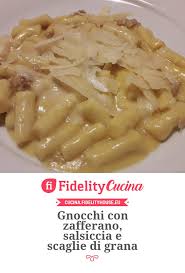 Gnocchi Con Zafferano Salsiccia E Scaglie Di Grana Ricetta Ricette Idee Alimentari E Ricette Di Cucina