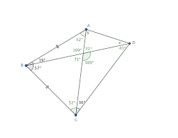 To find the missing angle, subtract the sum of the two known angles from 180o.exampletwo angles of a triangle are 35o and 62o. Find The Two Missing Angles In A Quadrilateral Mathematics Stack Exchange