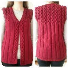 Baston Isi Orgu Bayan Yelek Golasdetrico Baby Knitting Patterns Orgu Yelek