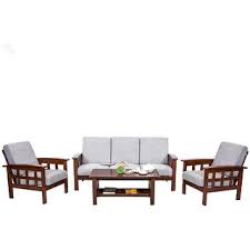 Not only are royal oak wood sofa sets meant to be comfortable, but they also speak volumes about the owner's tastes and must be chosen with conscious effort. Buy Royal Oak Sydney Sofa Set With Grey Upholstery Online 37450 From Shopclues