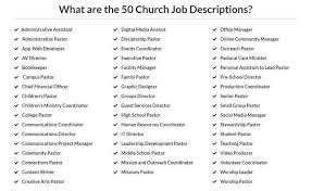 Instantly download church financial secretary job ad and description template, sample & example in microsoft word (doc), google docs, apple (mac) pages, format. 50 Church Job Descriptions Already Done For You Brian Dodd On Leadership