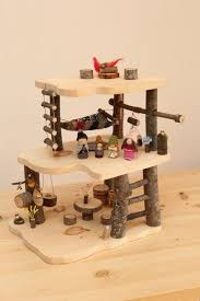Sticks And Branches Play Mini Treehouse Branches Dollhousesideas Mini Play Sticks Tre In 2020 Puppenmobel Gnome Zuhause Puppenhaus Holz