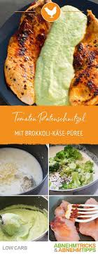 Low Carb Tomaten Putenschnitzel Mit Brokkoli Kase Puree Rezept Putenschnitzel Fleisch Gerichte Einfache Gerichte