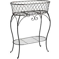 Black And White Checkered Outdoor Planters Black Oval Plant Stand Black Plant Stand Outdoor Decor Furniture