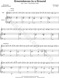 Folk songs from o' neills music of ireland letter g greensleeves. Anonymous Greensleeves To A Ground Flute Piano Sheet Music In C Major Download Print Sku Mn0155924