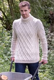 Milo Cable Jumper with Roll Neck pattern by Tracy Birch