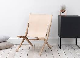 Roorkhee campaign camp leather wood lounge sling chair #5. 10 Easy Pieces The New Pale Leather Lounge Chair Remodelista