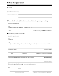 Use this sample letter to notify your property manager. Quebec Notice Of Repossession Non Renewal Ezlandlordforms