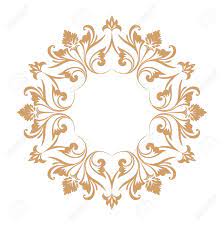 Illustrated purple floral pattern with plain circular centre. Circular Baroque Pattern Round Floral Ornament Vector Element Royalty Free Cliparts Vectors And Stock Illustration Image 54517843