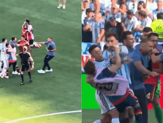 Spain's FIFA World Cup Celebration Turns 'Ugly' As Argentina Players Brawl After Final; Internet Says 'Classless In Defeat' | Viral News - News18