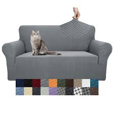 Break sactionals down to easily move. Amazon Com Yemyhom Couch Cover Latest Jacquard Design High Stretch Sofa Covers For 2 Cushion Couch Pet Dog Cat Proof Loveseat Slipcover Non Slip Magic Elastic Furniture Protector Loveseat Light Gray Kitchen