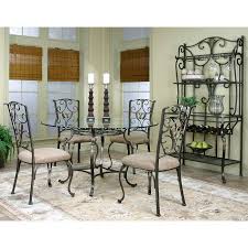 Wescot Round Dinette Dining Room Sets Furniture Glass Dining Set