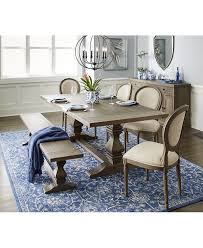 Furniture Tristan Trestle Dining Furniture 6 Pc Set Trestle Dining Table 4 Side Chairs Bench Created For Macy S Reviews Furniture Macy S Dining Room Small Dining Room Sets Trestle Dining Tables