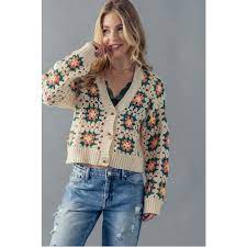 Fashion Week Vintage Crochet Cardigan Apparel at Blue Harvest Fort Collins