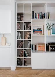 Before After A French Inflected Townhouse Renovation In Williamsburg Brooklyn Remodelista Small Apartment Storage Apartment Storage Bookshelves Built In